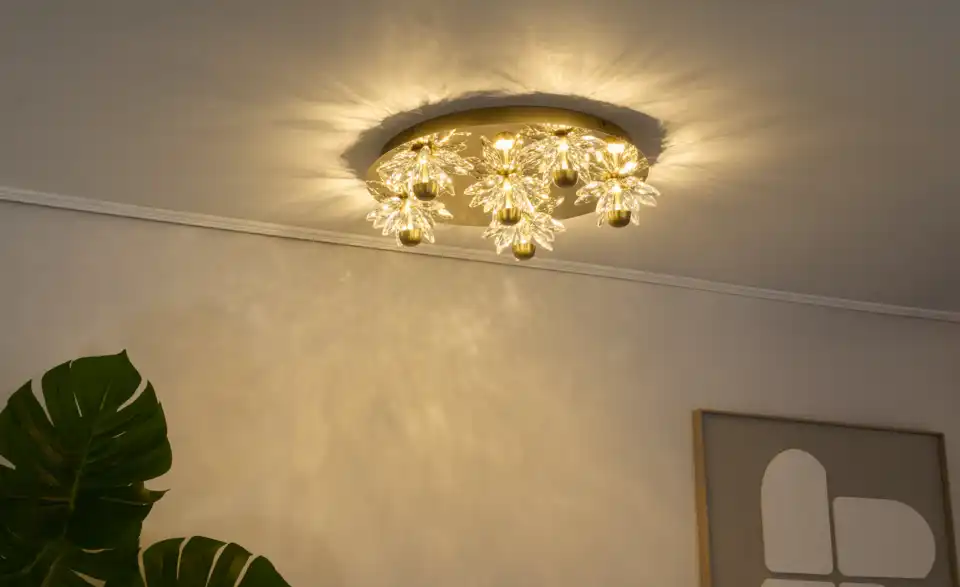 KHG LED-Deckenleuchte Flower, in Wohnsituation