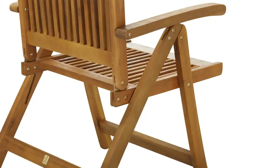 Gartenklappsessel Saigon 1 aus Akazienholz, Detailansicht