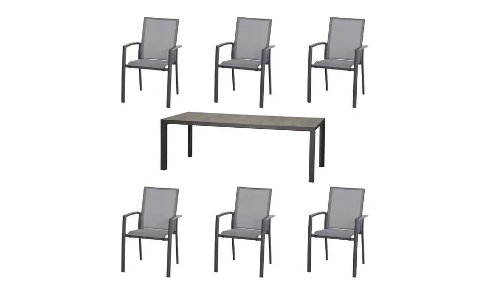 Siena Garden Gartenmöbel 7er-Set Velia, Perspektive