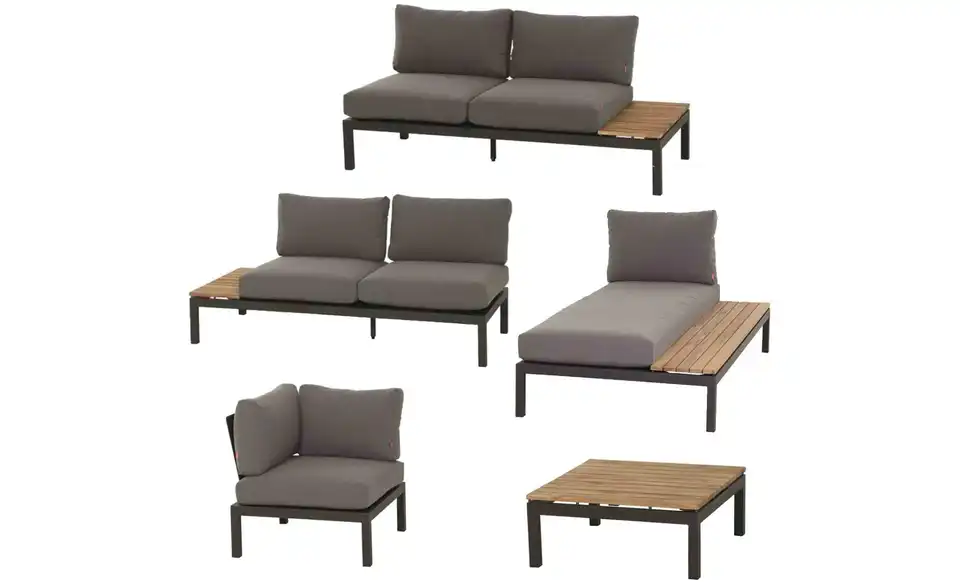 Siena Garden Gartenmöbel 5er-Set Alvida, Perspektive