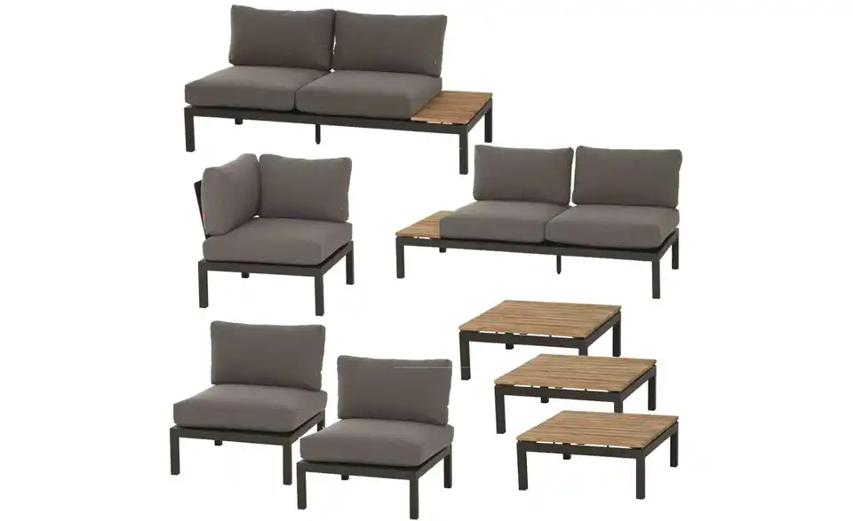 Siena Garden Gartenmöbel 8er-Set Alvida, Perspektive