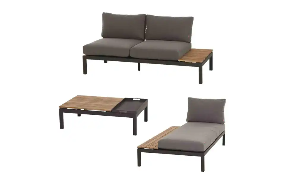 Siena Garden Gartenmöbel 3er-Set Alvida, Perspektive