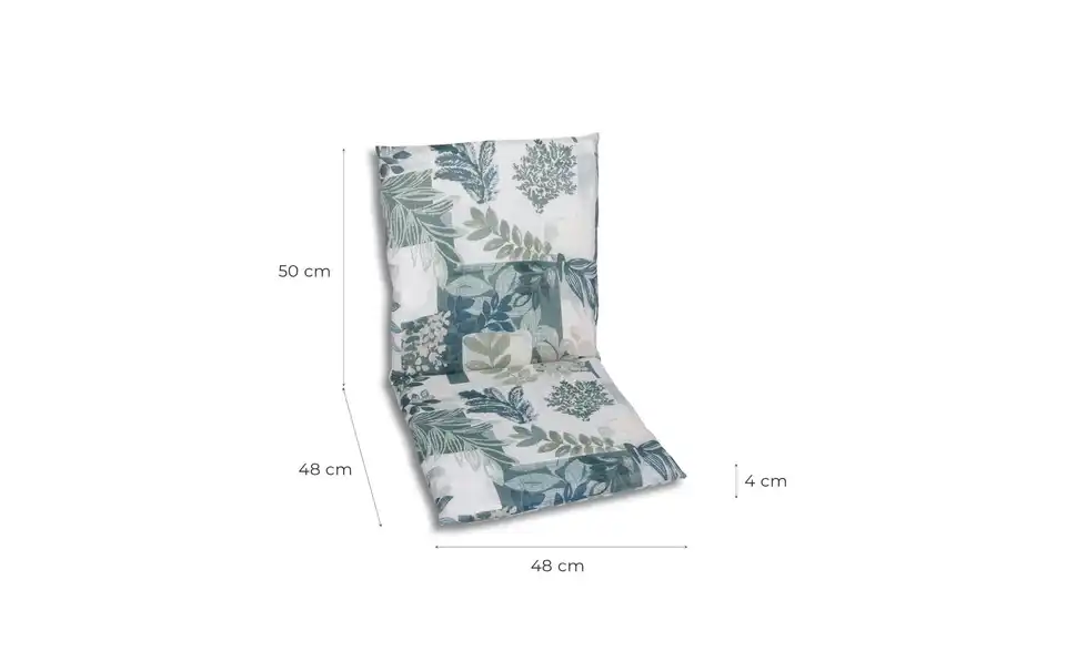 GO-DE Sessel-Auflage nieder 6er Set, Bemaßung