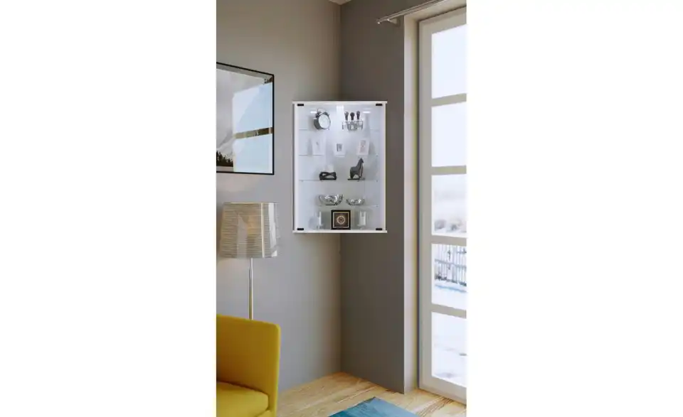 Eckvitrine Vecko, in Wohnsituation