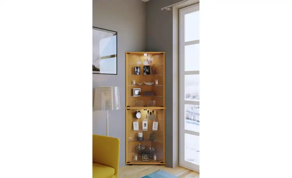 Eckvitrine Vecko, in Wohnsituation