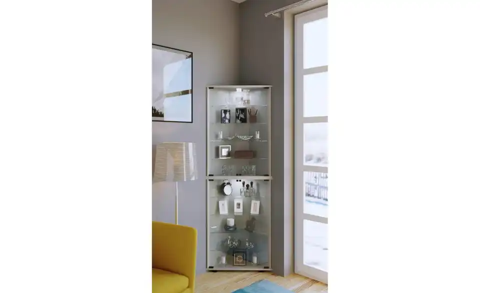 Eckvitrine Vecko, in Wohnsituation