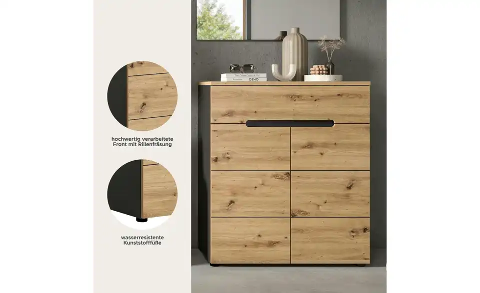 Schuhschrank Canu, Bild mit Text