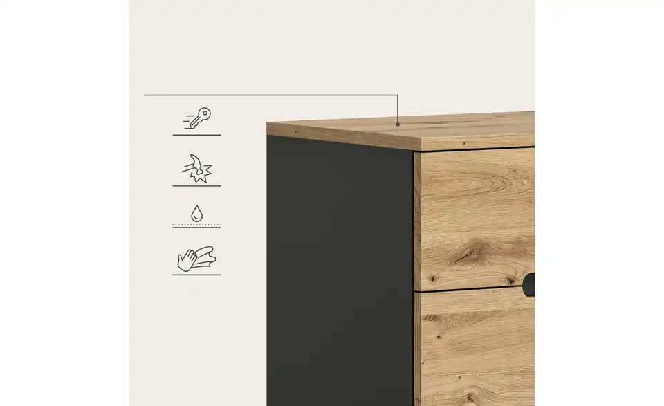 Schuhschrank Canu, Detailansicht