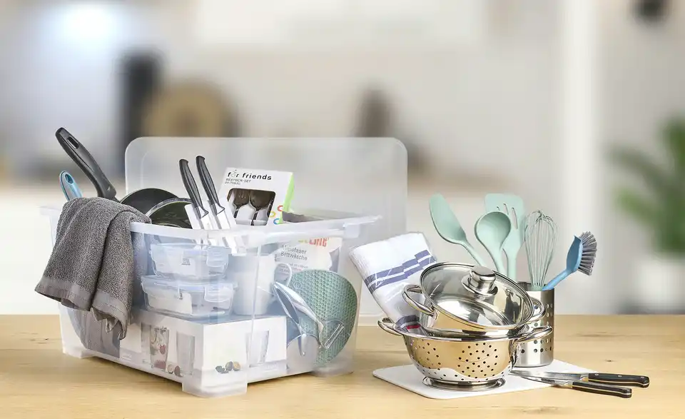 Studentenbox mit Deckel, in Wohnsituation