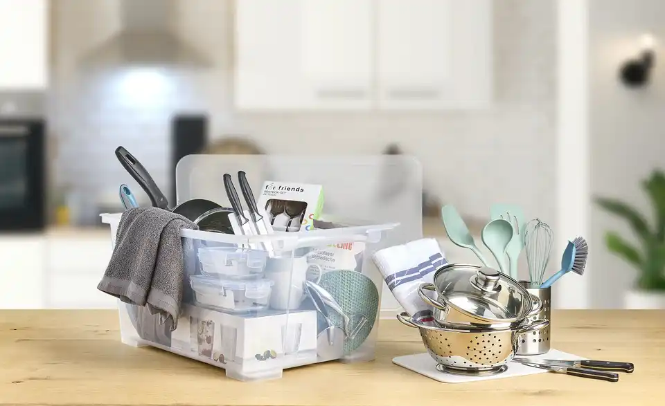 Studentenbox mit Deckel, in Wohnsituation