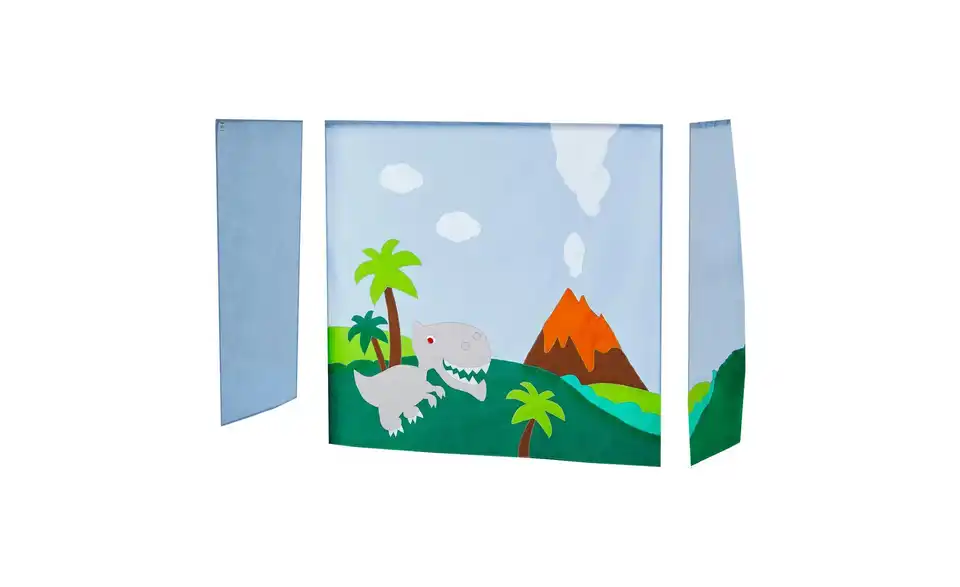 Hoppekids Vorhang Mittelhochbett 70x160 Dinosaur, Frontansicht