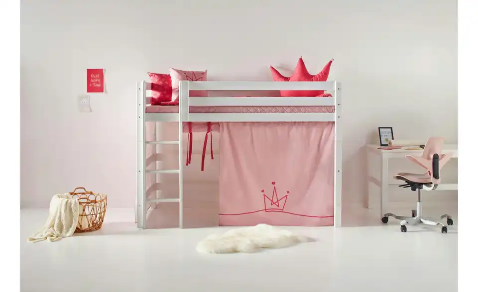 Hoppekids Vorhang Mittelhochbett 90x200 Princess, in Wohnsituation