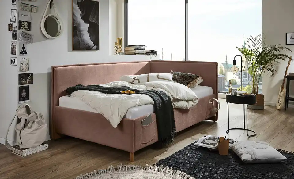 Polsterbett Fun mit trendiger Kederumrahmung, in Wohnsituation