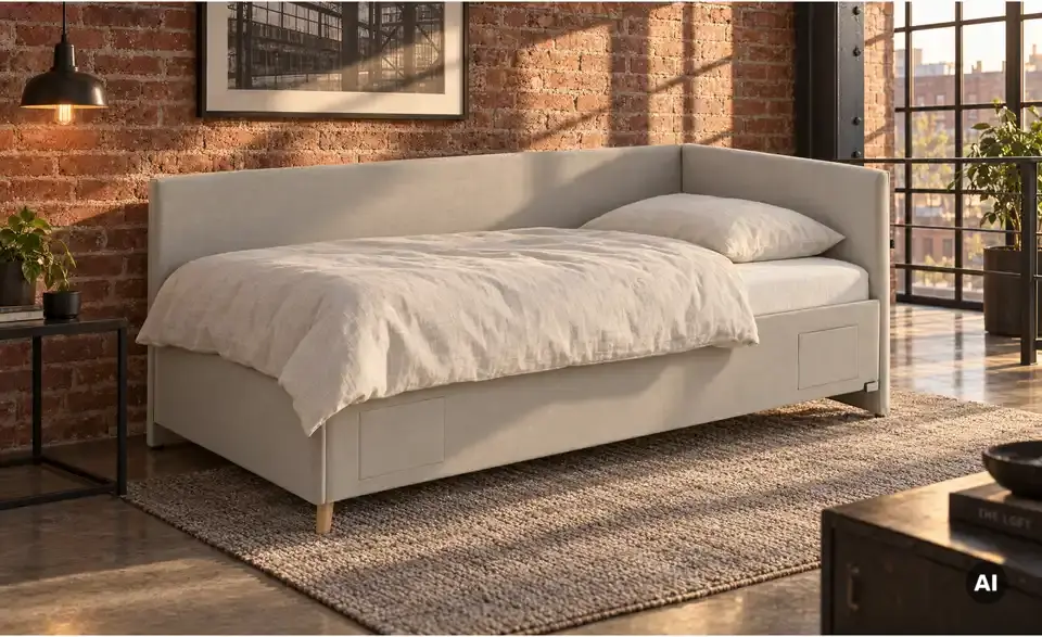 Polsterbett Cool in Cord, in Wohnsituation