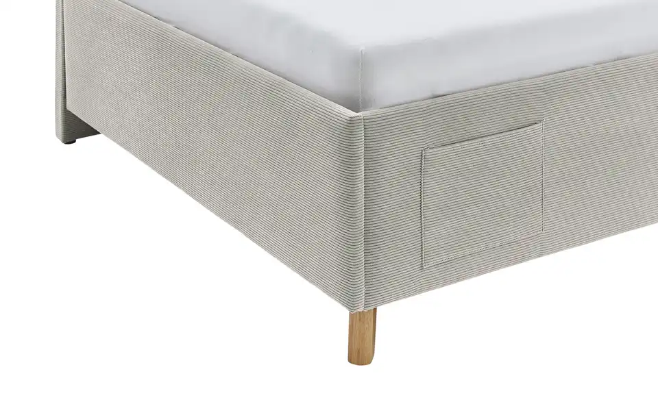 Polsterbett Cool in Cord, Detailansicht