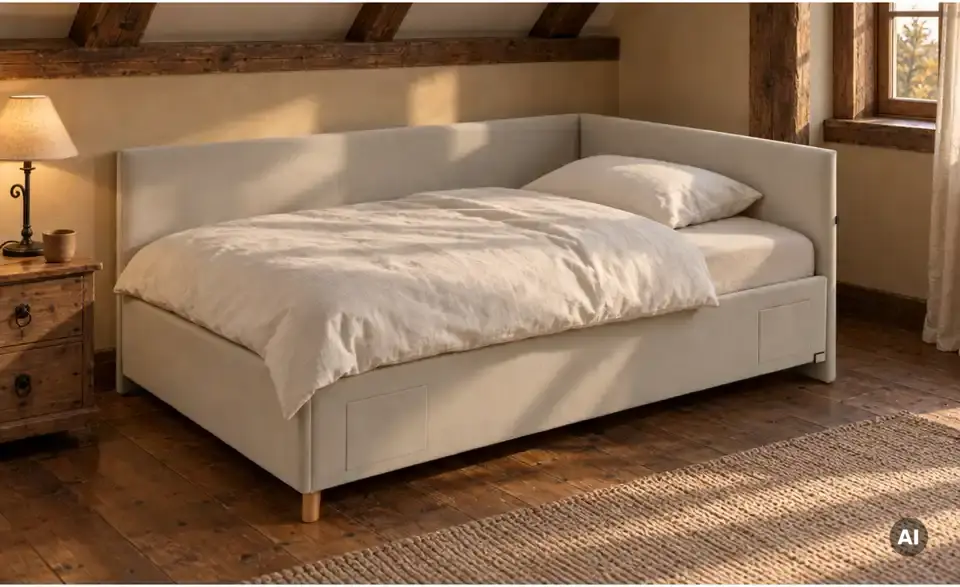 Polsterbett Cool in Cord, in Wohnsituation