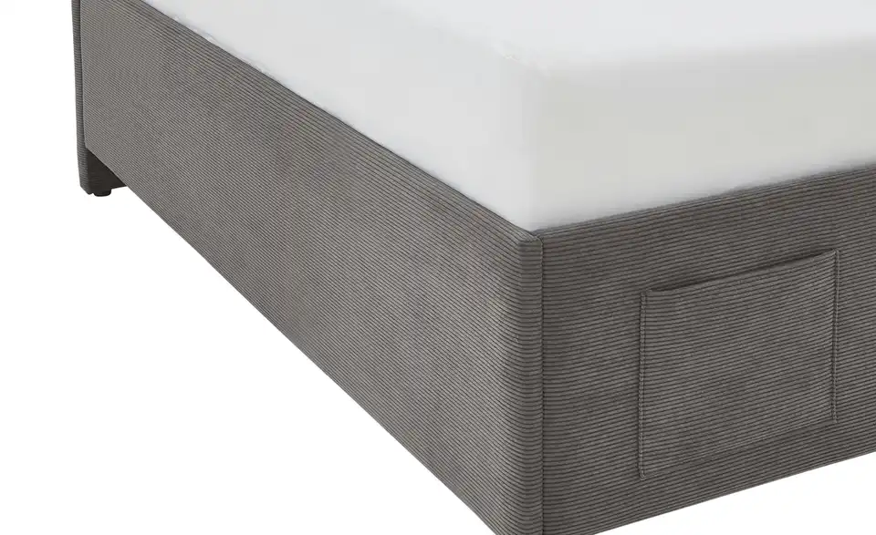 Polsterbett Cool in Cord, Detailansicht