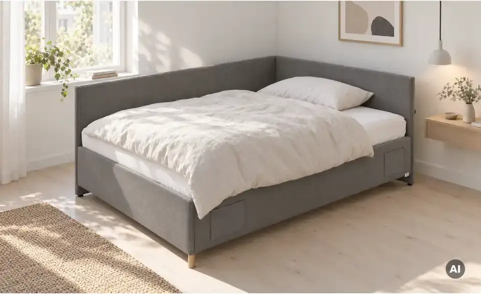 Polsterbett Cool in Cord, in Wohnsituation