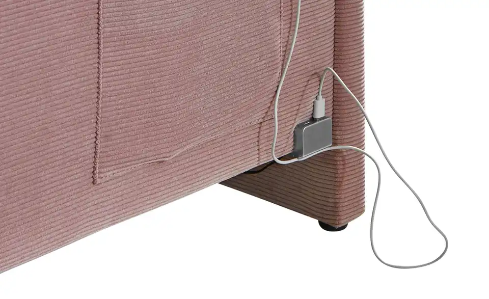 Polsterbett Cool in Cord, Detailansicht