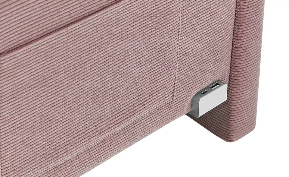 Polsterbett Cool in Cord, Detailansicht