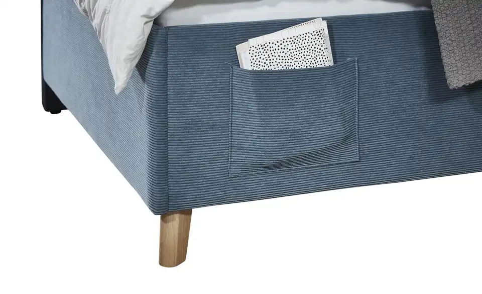 Polsterbett Cool in Cord, Detailansicht