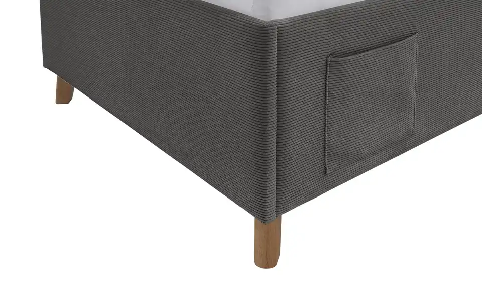 Polsterbett Cool in Cord, Detailansicht