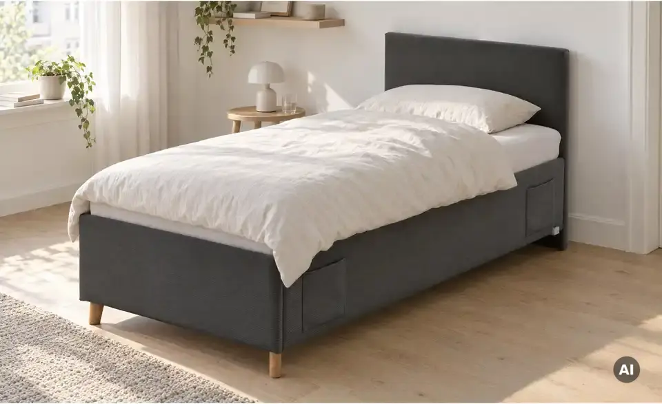 Polsterbett Cool in Cord, in Wohnsituation