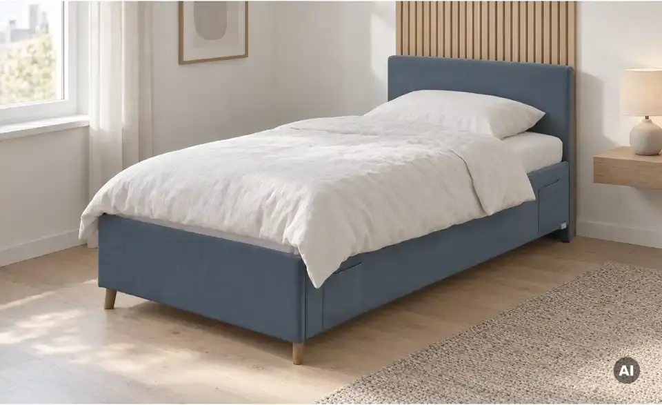 Polsterbett Cool in Cord, in Wohnsituation