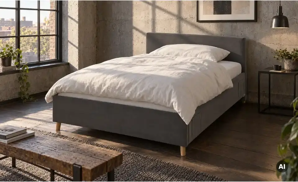 Polsterbett Cool in Cord, in Wohnsituation