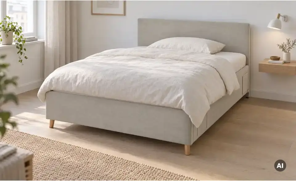 Polsterbett Cool in Cord, in Wohnsituation