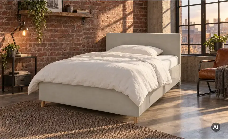 Polsterbett Cool in Cord, in Wohnsituation