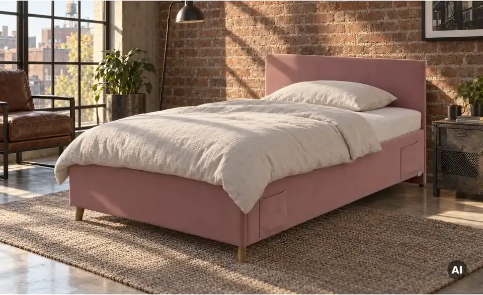 Polsterbett Cool in Cord, in Wohnsituation