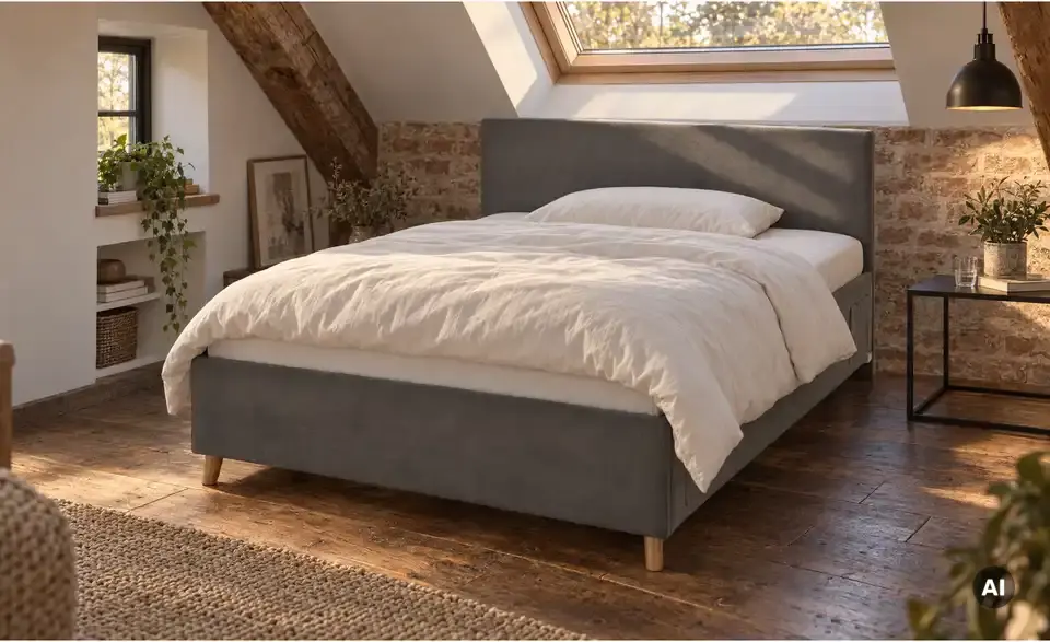 Polsterbett Cool in Cord, in Wohnsituation