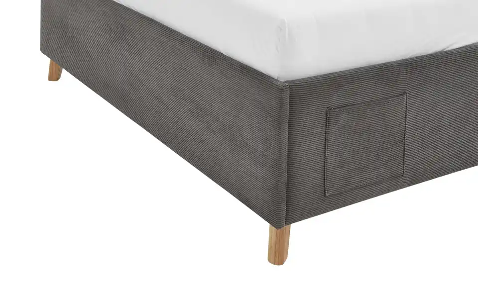 Polsterbett Cool in Cord, Detailansicht