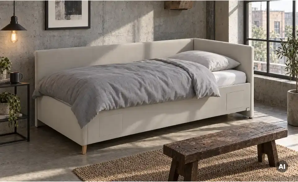 Polsterbett Cool in Cord, in Wohnsituation
