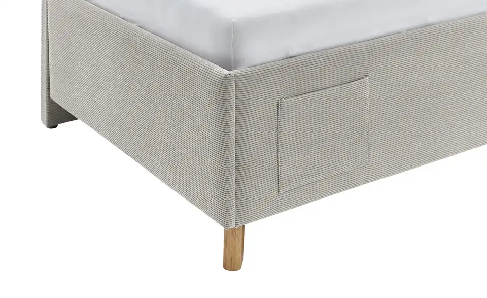 Polsterbett Cool in Cord, Detailansicht