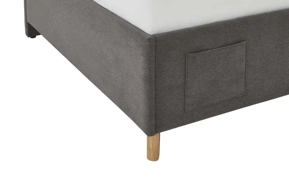 Polsterbett Cool in Cord, Detailansicht