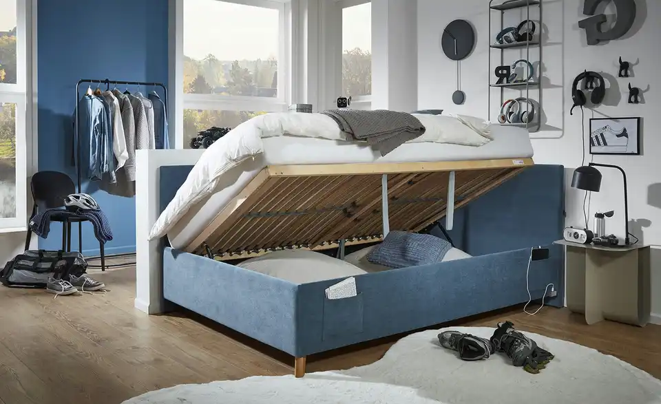Polsterbett Cool in Cord, in Wohnsituation