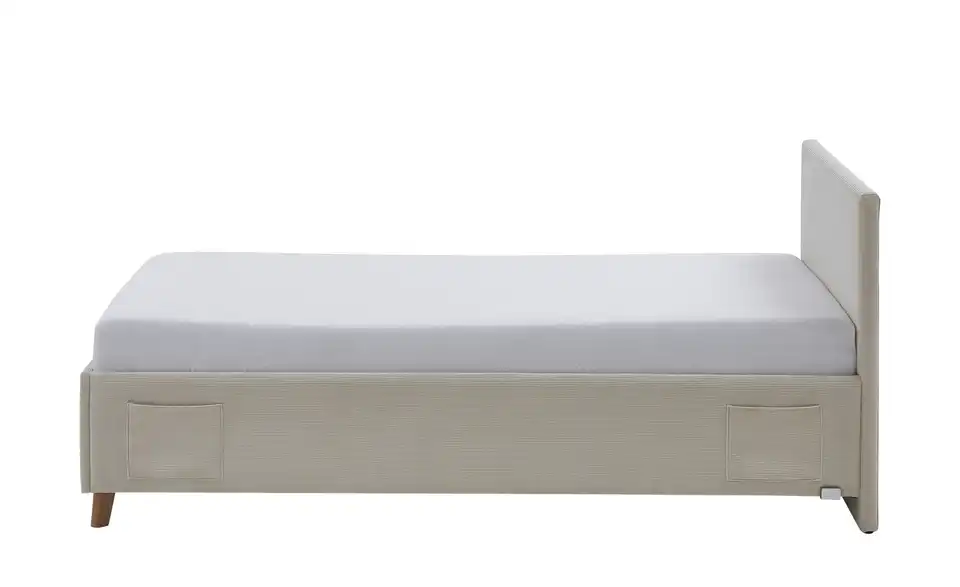 Polsterbett Cool in Cord, Profilansicht