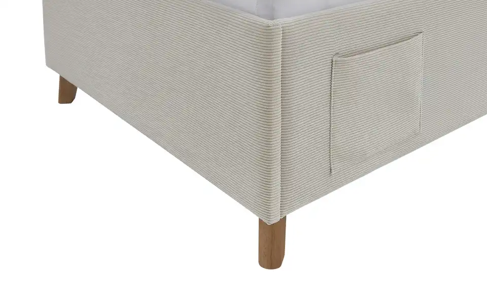 Polsterbett Cool in Cord, Detailansicht