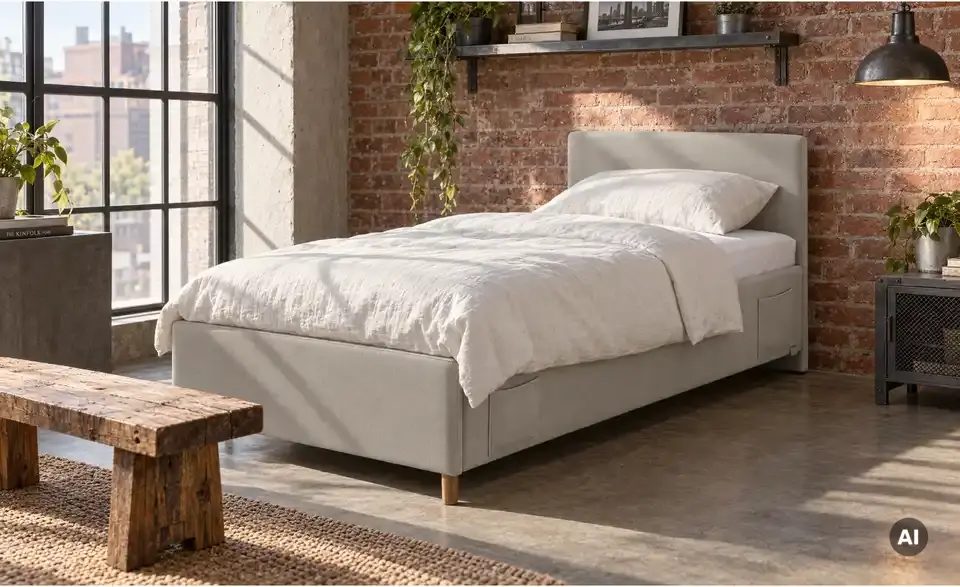 Polsterbett Cool in Cord, in Wohnsituation