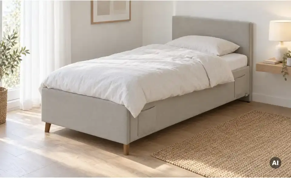 Polsterbett Cool in Cord, in Wohnsituation