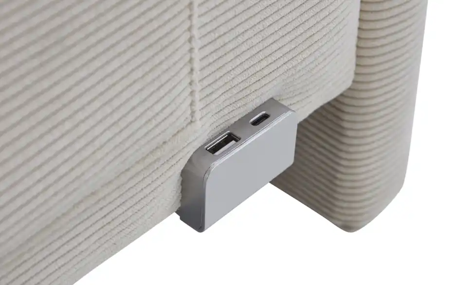 Polsterbett Cool in Cord, Detailansicht
