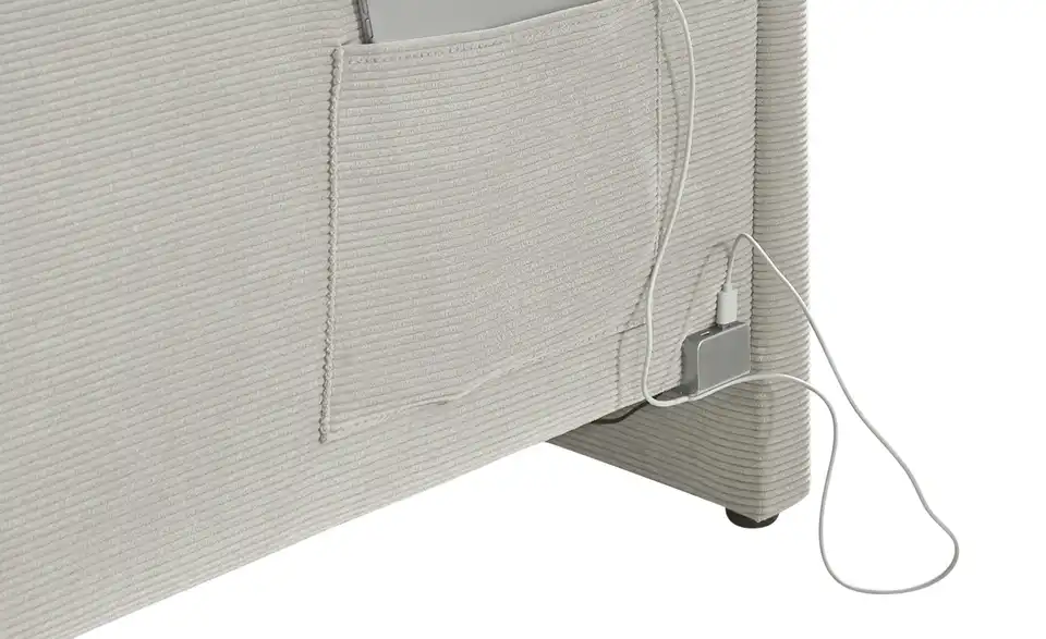 Polsterbett Cool in Cord, Detailansicht