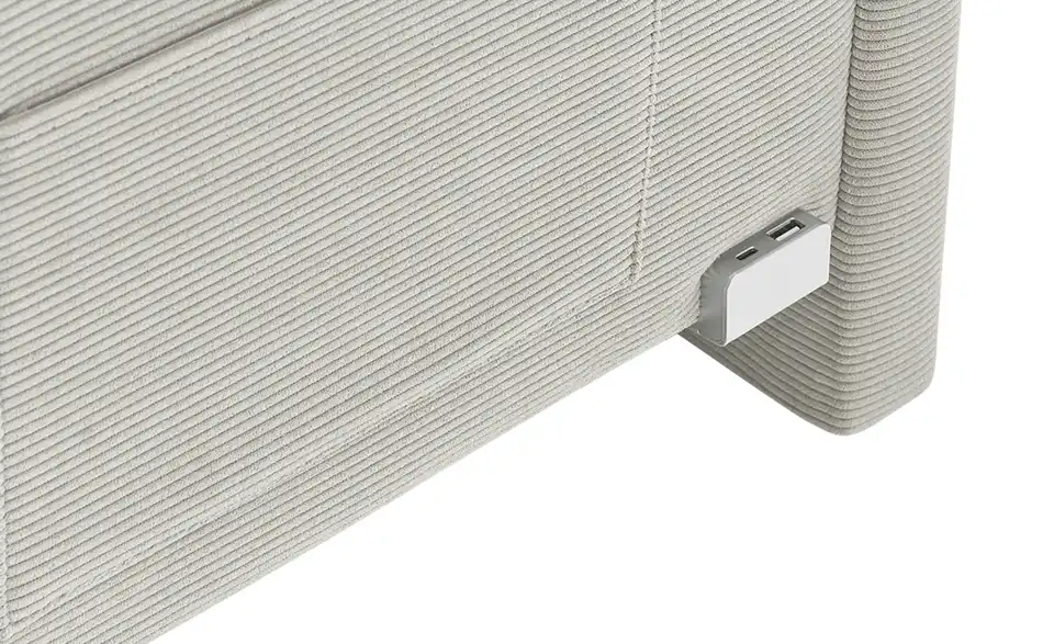 Polsterbett Cool in Cord, Detailansicht