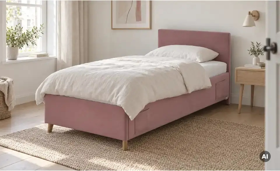 Polsterbett Cool in Cord, in Wohnsituation