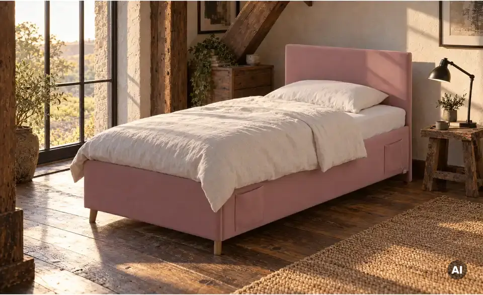 Polsterbett Cool in Cord, in Wohnsituation