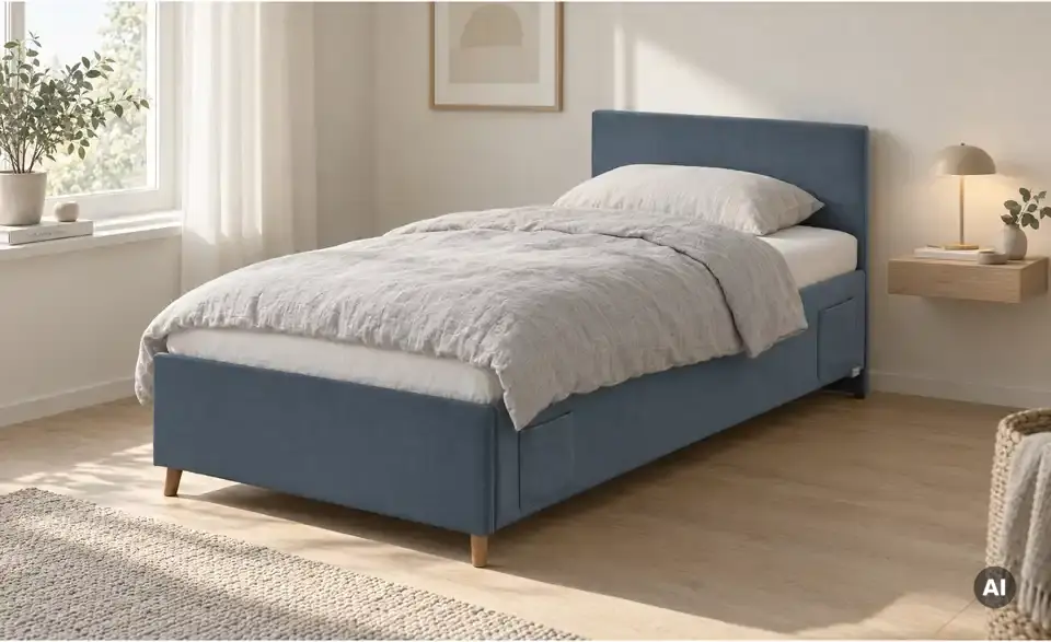Polsterbett Cool in Cord, in Wohnsituation