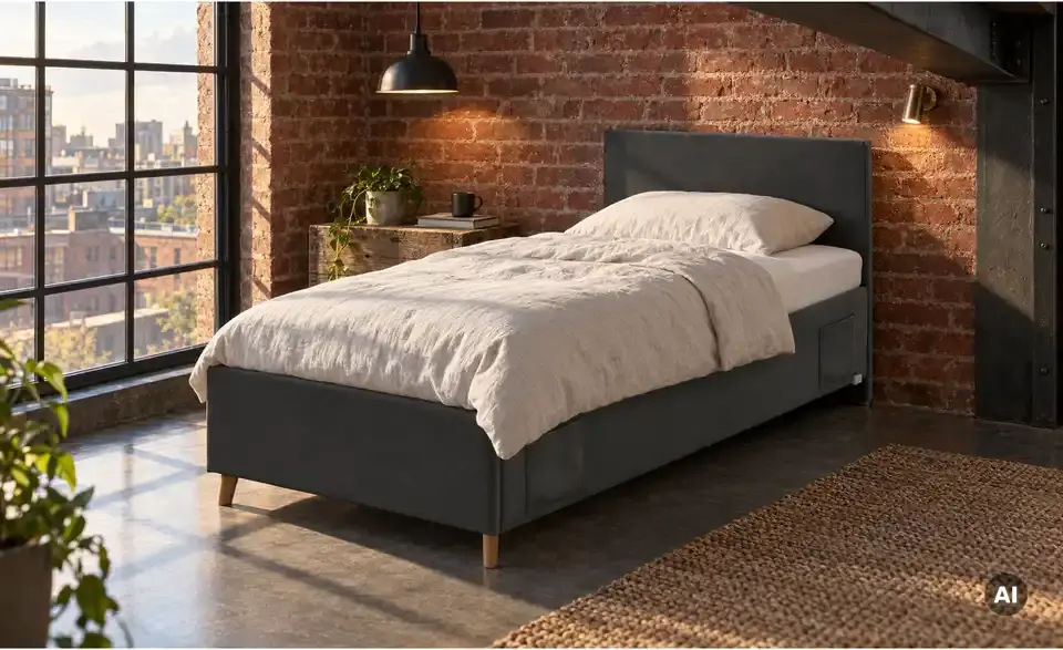 Polsterbett Cool in Cord, in Wohnsituation