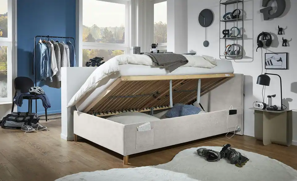 Polsterbett Cool in Cord, in Wohnsituation
